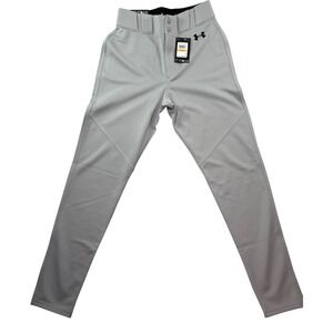 Under Armour Utility Baseball Pants Mens Small Gray Stretch Moisture Wicking